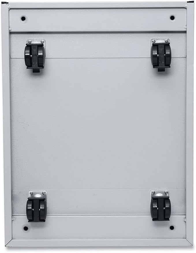 Alera PBBBFLG Three-Drawer Pedestal File with Full-Length Pull 14 7/8 x 19 1/8 Light Gray
