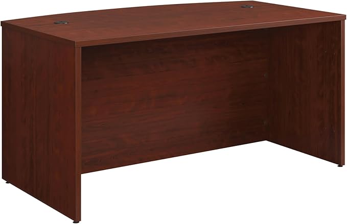 OfficeWorks by Sauder Affirm 60'' Bow Front Desk Shell L: 59.06'' x W: 34.25'' x H: 29.29'' Classic Cherry Finish