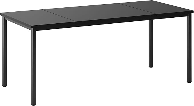SogesGame Computer Desk 71 inches Desk &amp Workstations for Home Office Writing Study Corner Desk Modern Simple Style Laptop Table Easy to Assemble Black