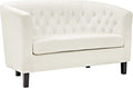 Modway Prospect Velvet Upholstered Contemporary Modern Loveseat In Ivory