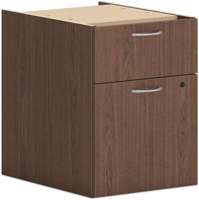 HON HONPLPHBFLE1 15 x 20 x 20 in. Hanging Mod Support Pedestal Desks Sepia Walnut