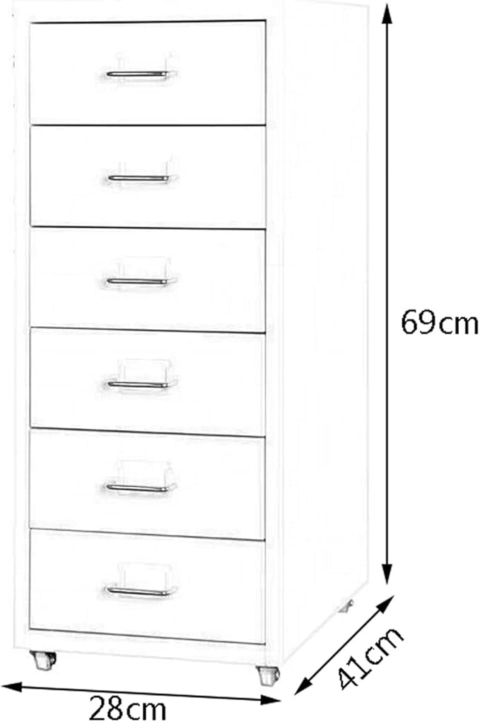 Filing Cabinet Under The Desk File Storage Tin Narrow Cabinet Desk Folder Drawer Cabinet Information File Cabinet (Size : 6-Layer)