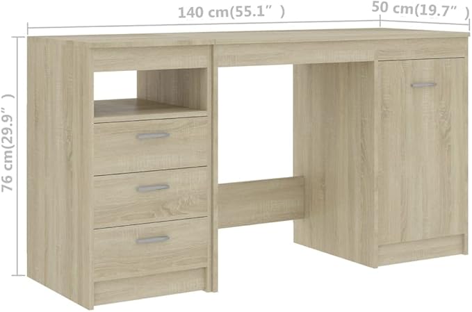 vidaXL  Trendy Sturdy desks for Home Office workspace—Functional Minimalist Compact Made from Engineered Wood