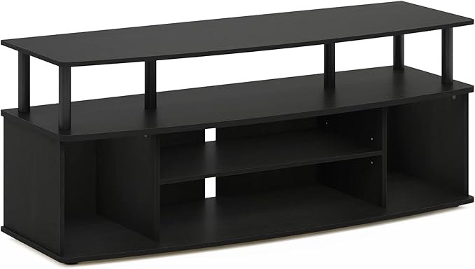 Furinno Jaya Large Entertainment Center Hold up to 55-in TV Inches Blackwood