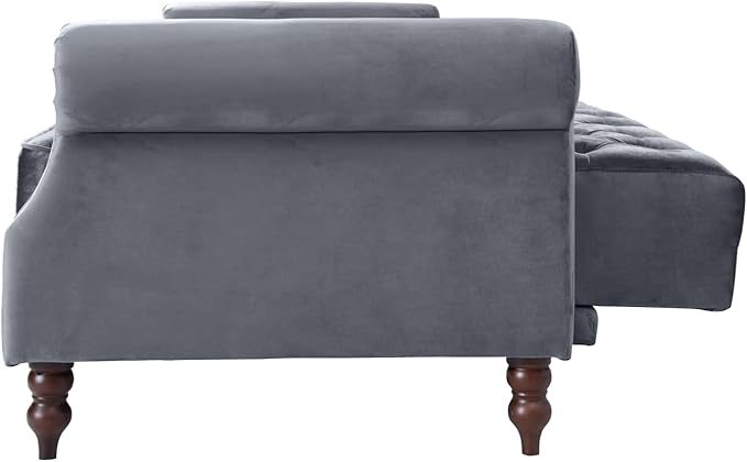 Legend Vansen 87.8 inchs Convertible Velvet Bed Sleeper Futon Sofas Grey