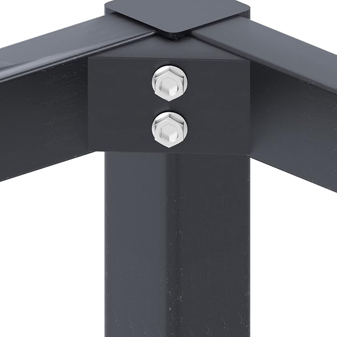 sogesfurniture Computer Desk 47 inches Large Office Desk Computer Table with BIFMA Certification Sturdy Office Desk Writing DeskBlack BHUS-AC3CB-120