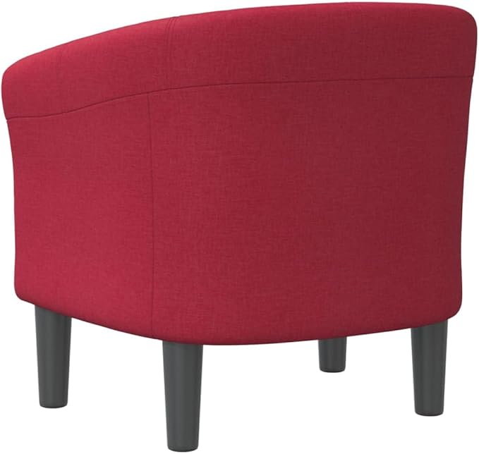 Floor Chair Arm Chair Living Room ChairsSleeper Sofa Tub Chair Wine Red Fabricfor Apartment Living and Home Office