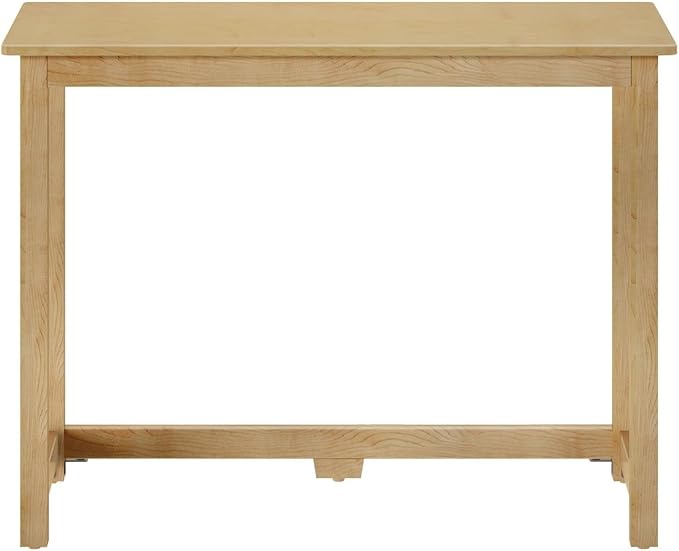 Max &amp Lily Solid Wood Desk 40 Inches Natural
