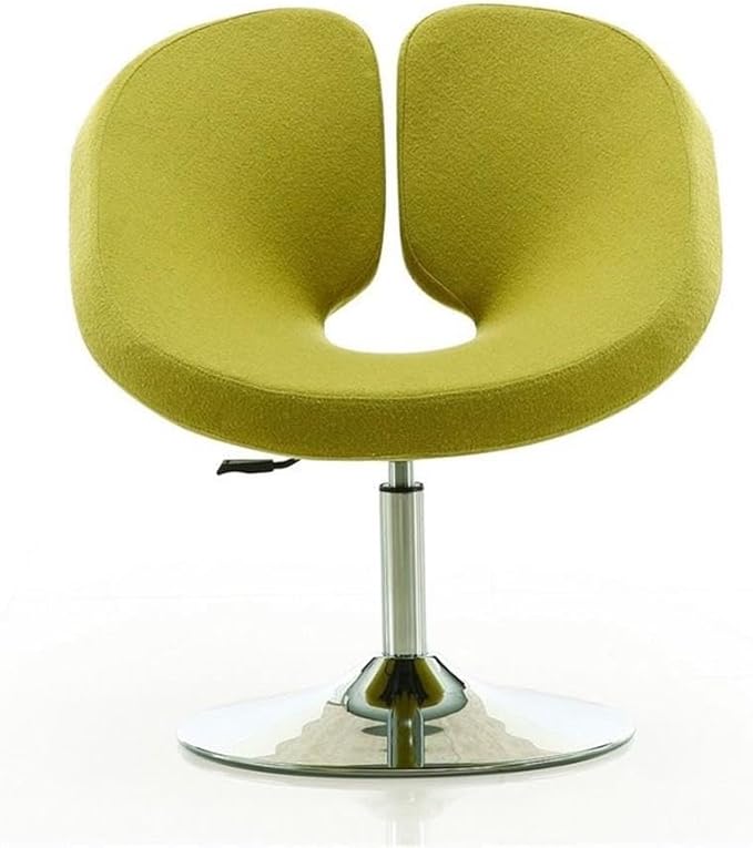 Manhattan Comfort Perch Mid Century Modern Living Room Wool Blend Adjustable Accent Chair 27.36 Set of 1 Green