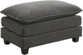 Modular Ottoman for Sectional Sofa Corner Couch Upholstered Cloud Ottoman for Living Room One Box (Dark Grey)
