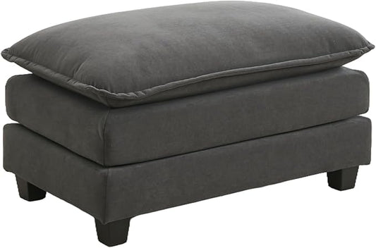 Modular Ottoman for Sectional Sofa Corner Couch Upholstered Cloud Ottoman for Living Room One Box (Dark Grey)