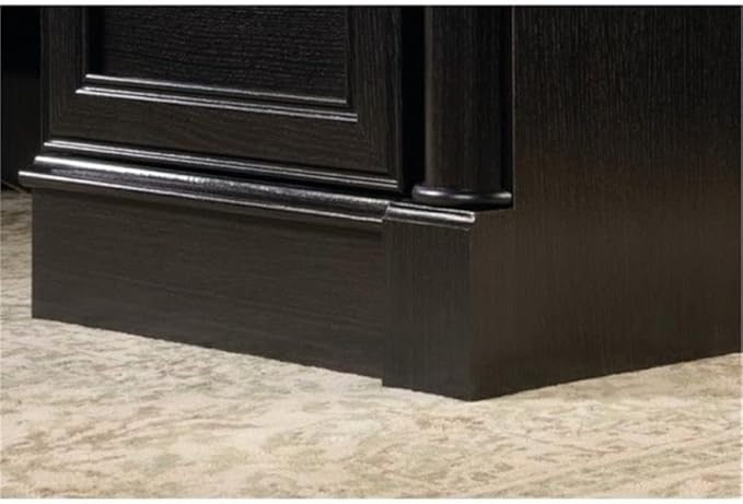 BOWERY HILL Executive Desk Wind Oak Finish 65.1 in Wide Spacious Desk Surface 6 Drawers with File Storage Cord Management System Durable Wood Home Office Desk for Workspace Organization