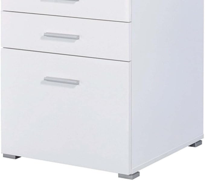Medieval Moods White Office Desk 23.5 x 47.25 x 30 Reversible Setup Suitable for Home Office and Study Spaces