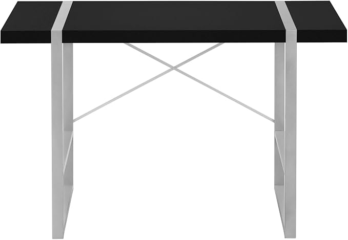 Industrial-Inspired Computer Desk with Storage 48 L Black &amp Grey Modern Home Office