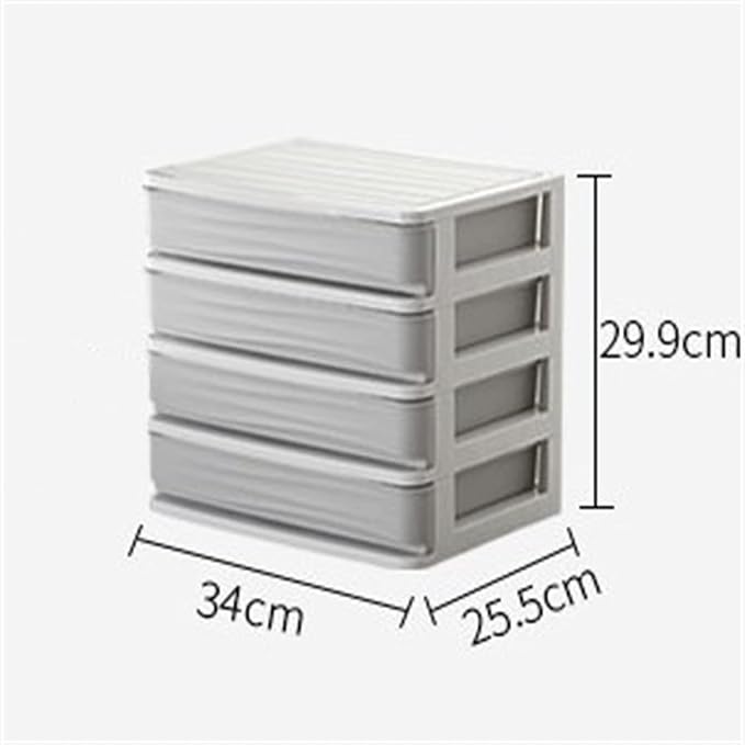 File Storage Cabinets A4 Paper Storage Box Layered Desktop Small Drawer Type Simple Multi-Layer Office Desk File Cabinet(Gray)