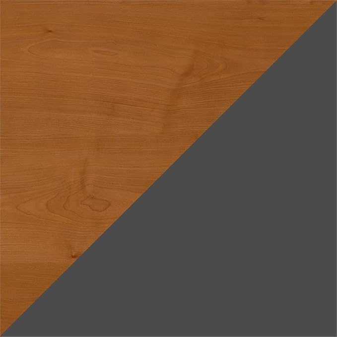 Bush Business Furniture Series C 72W x 30D Office Desk with Mobile File Cabinet in Natural Cherry Large Workstation with Rolling Storage Drawers for Workspace