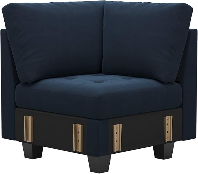 Belffin Corner Seat Module for Modular Sectional Sofa Blue