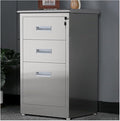 Stainless Steel File Cabinet with Lock Under Desk Mobile File Cabinet for Home Office Garage Tool Chest Cabinet Metal Medicine Cabinet for Warehouse/Repair Shop/Home (Size:3 Drawers)