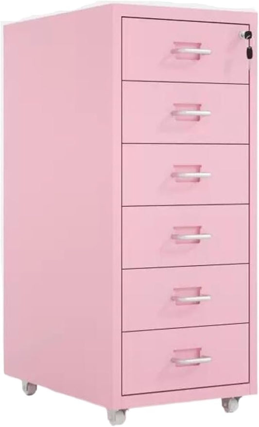File Cabinet Storage Cabinet Data Cabinet Locking Filing Cabinet Under Desk 3/5 /6/8 Mobile Drawer Cabinet (Size : 6F)