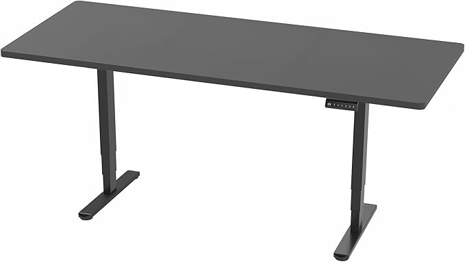 VIVO Electric 83 x 30 in Dual Motor Sit Stand Desk Memory Height Adjustment 2B Series Black Top Black Frame DESK-KIT-2B8B