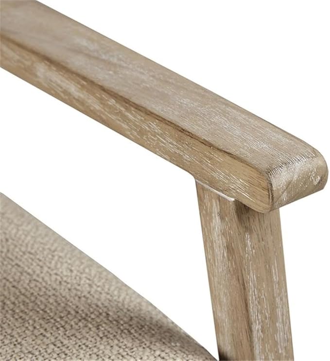 Pemberly Row Accent Chair 30 Polyester Upholstery and Solid Wood Frame Wheat and Light Brown Finish Mid-Century Style Seat for Living Room or Home Office