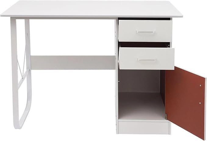 Computer Desk with Drawers Office Desk with Storage Cabinet for PC Laptop Wood Home Office Desk Vanity Desk for Work Study Gaming Writing Workstation
