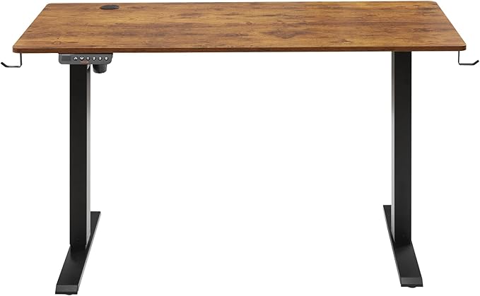 VEVOR Height Adjustable Desk 47.2 x 23.6 in Support 180 lbs Electric Standing Desk with 3 Memory Presets Sturdy Dual Metal Frame Versatile Computer Sit Stand up Desks Suitable for Home Office