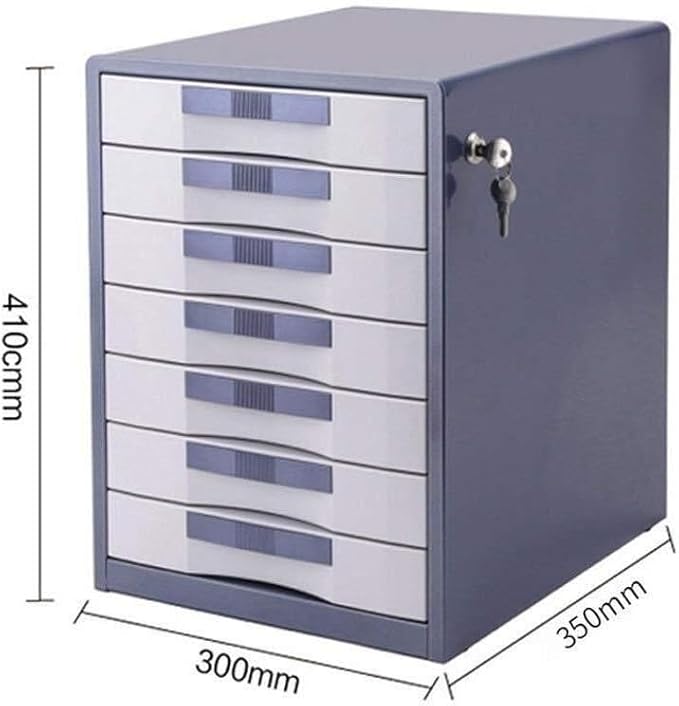 Filing Cabinets Office Storage Shelves Cabinets Various Supplies Kitchenette Cosmetics File Boxes (Blue One Size)