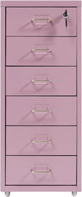 4 Drawer File Cabinet with Lock Metal Filing Cabinet for Home and Office Storage for A4 Letter Legal Files Assembly Required Purple