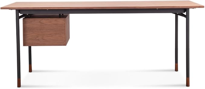 Finn Juhl Nyhavn Desk Blue Variant Solid Wood+MDF Blue Walnut Modern Office Essential