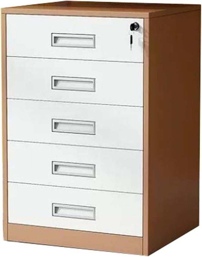 Aimeryup Lounge File Cabinet Metal Clip with Lock Drawer Storage Study Low Cupboard Desk Office Hotel 44X39X65CM(Size:44X39X65CMColor:D)
