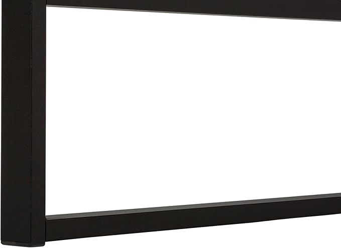 Penau Computer Desk for Home Office Walnut Laminate Finish Modern Black Metal Legs 49 Inches L x 23.75 Inches W