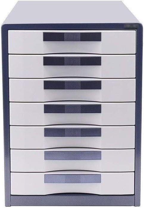 7-Shelf Stackable File Cabinet Lockable File Cabinet Desk Storage Desktop File Cabinet