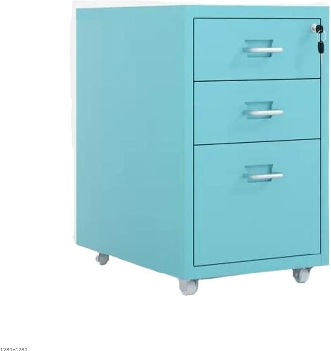 File Cabinet Cabinet Under Desk Cabinet with Lock Mobile Drawer Cabinet 3/5 /6/8 Drawers Storage Data Cabinet (Size : 3F)