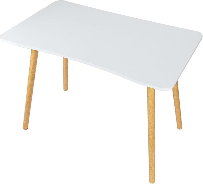 Computer Desk Nordic Style Home Office Study Desk Wood Student Writing Table with Ergonomic Edge Spacious Desktop Modern Simple Style Home Office Desks White White