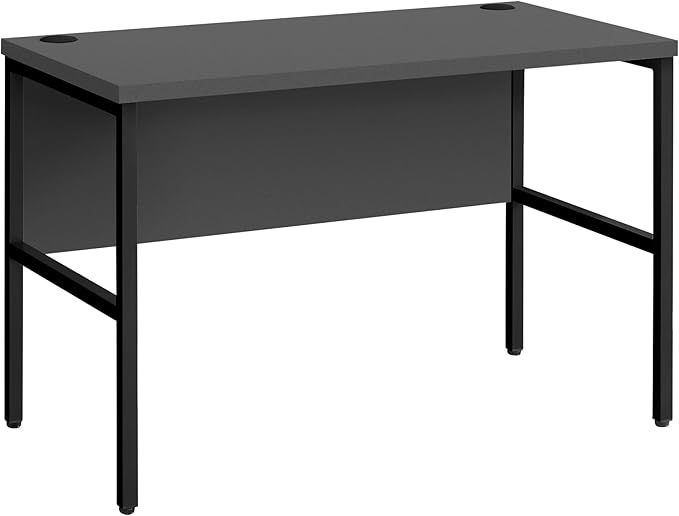 Monarch Specialties 7731 Work Home Office Grey Laminate Metal Computer Desk 48 L Black Commercial Grade 47.25 L x 23.5 W x 30 H