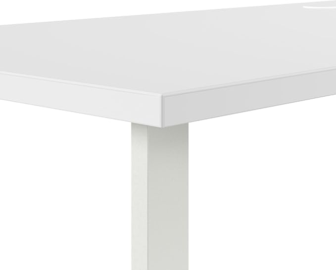Bush Business Furniture Hustle 60W x 30D Computer Desk with Metal Legs in White Modular Office Table for Home and Professional Workspace