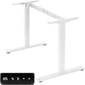 Electric Standing Desk Frame with Memory Height Settings 225 lbs Weight Capacity Adjustable Desk Frame for Home and Office Workstation（ White）