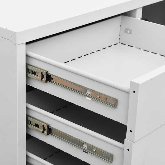 File Cabinets Standing Cabinets Bookcases Office Cabinet Light Gray 35.4x15.7x40.2 Steel Counter Cabinet with Lockable Doors for Home Office
