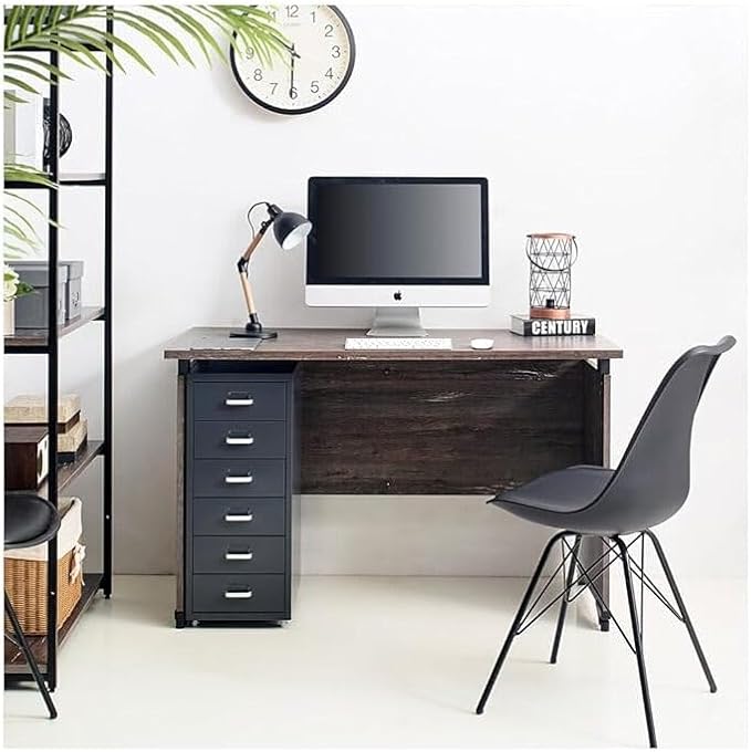 Composite Wood Writing Desk - Rustic Gray Home Office Table