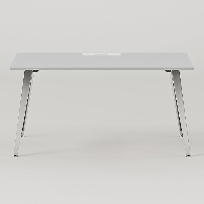 Branch Office Desk - Modern Home Office Desk - Efficient Cable Management and Fast Assembly - Compact Workstation for Home or Apartment - 48” Fog Top - Mirror Base