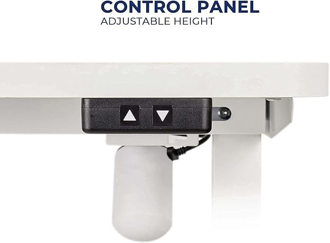 Whole Piece Electric Standing Desk 48 x 24 Inches Height Adjustable Desk Sit Stand Desk Home Office Desks - White