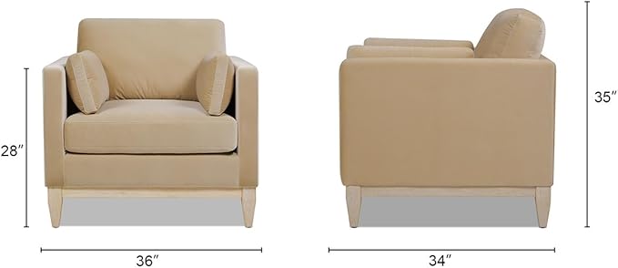 Jennifer Taylor Home Knox Modern Upholstered Comfortable Living Room Chair