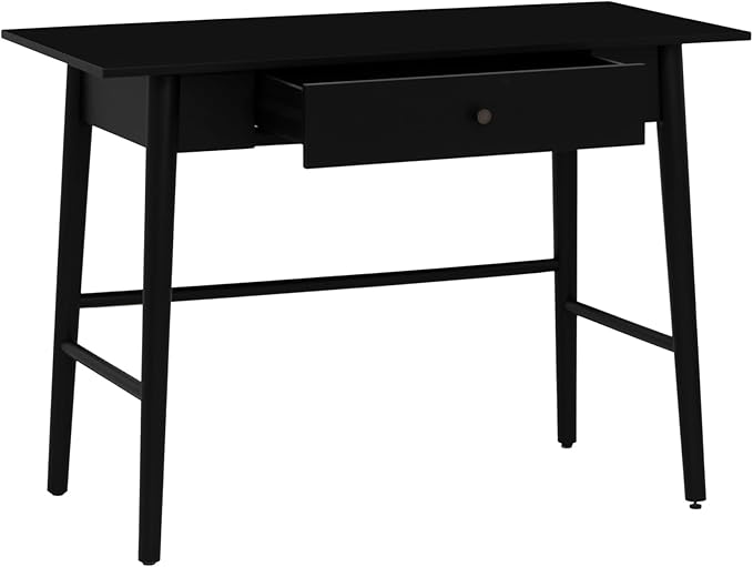 Melissa Black Wooden One Drawer Writing Desk by Linon