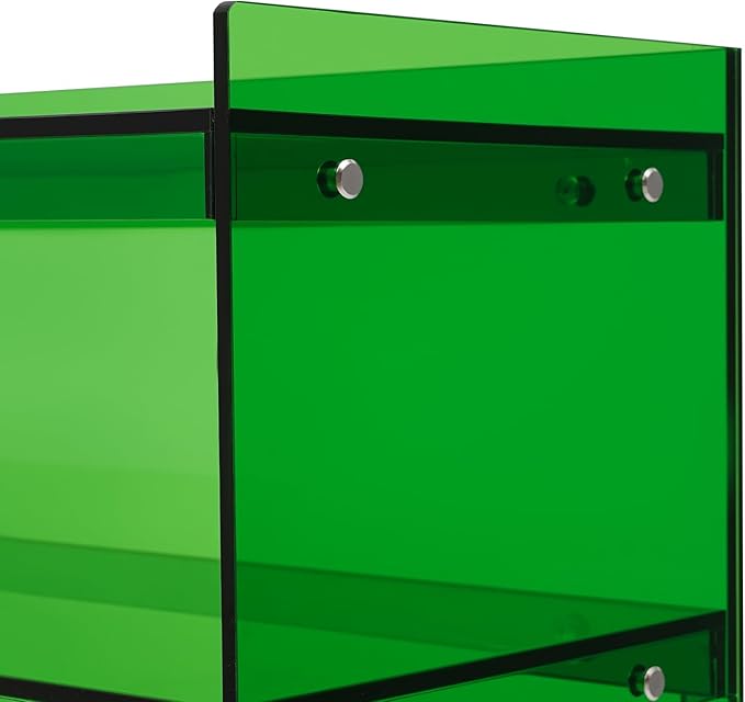 Acrylic Console Table 39.4×11.8×31.5in Laptop Workstation Study Table Modern Home Office Acrylic Console Desk for Living Room Office Entryway Hallway (Green)