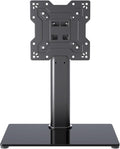 Universal TV Stand Base Table Top TV Stand for 17-43 Inch LCD/LED TVs Height Adjustable Monitor Mount Stand with Tempered Glass Base Holds up to 88lbs VESA 200x200mm TS103
