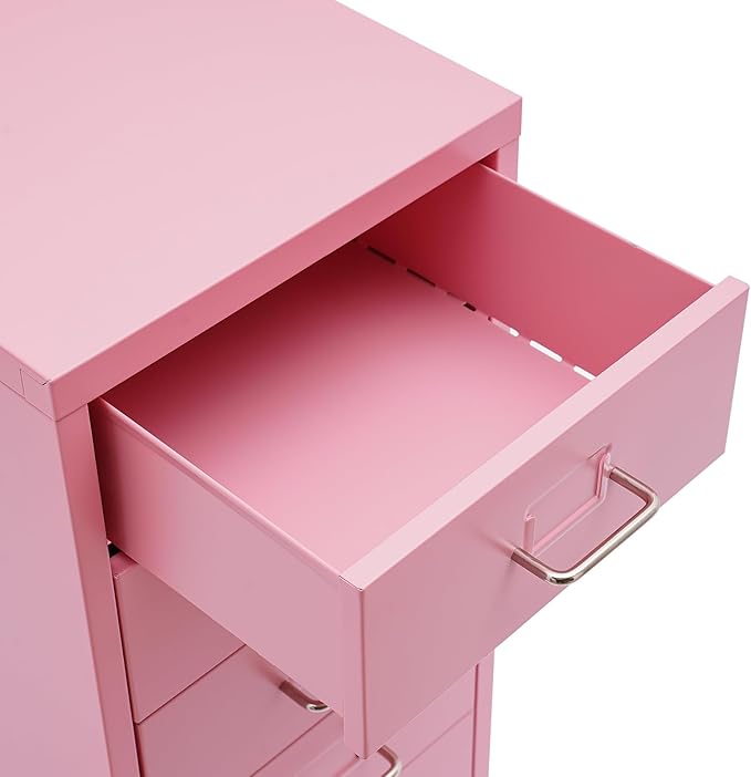 Small Cabinet Office Cabinets 5-Slot Organizer with Drawers Cabinet with Drawer Pink File Cabinets for Bedroom Home Office
