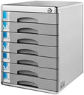 File Cabinet Desktop Multi-Drawer Organizer Office Supplies Comfortable Pull-in Design Bookcase