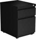 Alera ALE Two-Drawer Metal Pedestal Box File w/Full-Length Pull 14 7/8w x 19 1/8d Black