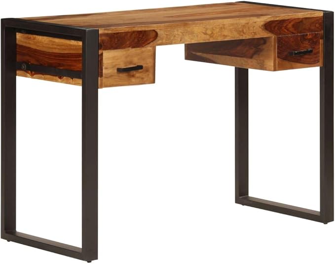 Computer Desk with 2 Drawers Writing Desk Study Table Office Desk Workstation Desk for Office Home Bedroom Vintage-Style 43.3x19.7x30.3